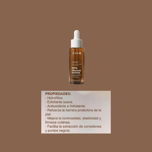 Acido Exel Glucono Lactona 10% Facial Profesional 30 Ml Momento De Aplicación Día/noche Tipo De Piel Mixta