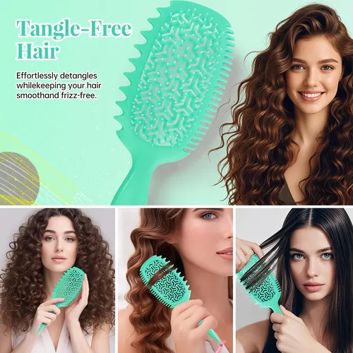 Cepillo Desenredante De Cabello Rizado Bunsenshade Para Muje