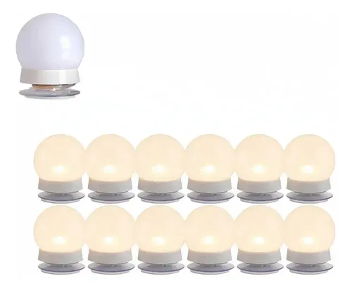 Kit 10 Focos Lamparas Luz Led Espejo Usb Maquillaje Camarin Veoquiero