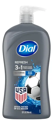 Jabón Facial Y Corporal 3 En 1 De Dial Men Hydro Fresh, 32 O