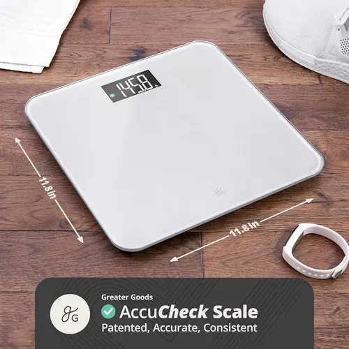 Báscula Digital Greater Goods Accucheck Gris Perla, Hasta 180 Kg