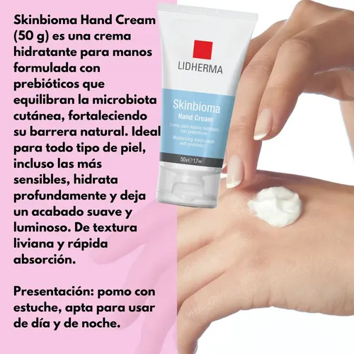 Crema De Manos Lidherma Skibioma Reparadora Hidratante