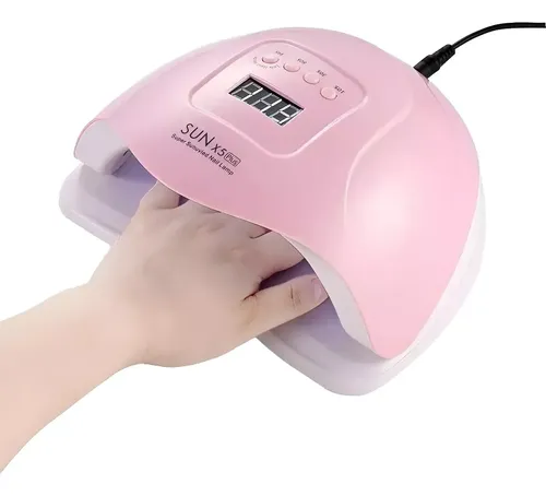Cabina Para Uñas Led / Uv Sun 5x Plus 80w Color Rosa Claro