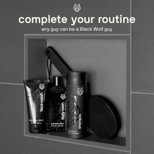 Limpiador Facial En Polvo Black Wolf Para Hombres 148 Ml