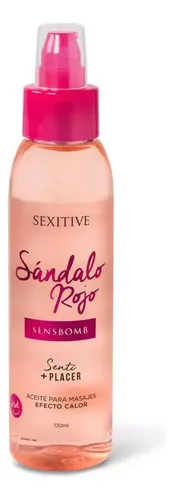 Aceite Masajes Efecto Calor Sensbomb Sandalo Rojo Sexitive