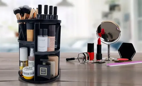 Organizador Maquillaje Cosméticos Giratorio 360 Ajustable