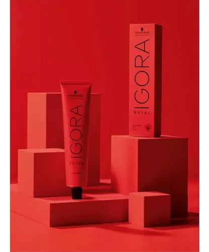 Tinte Para Cabello En Crema Igora Royal Profesional 60g 6-88 Rubio Oscuro Rojo Intenso