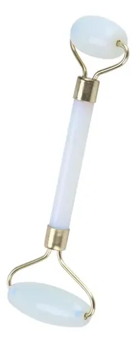 Rodillo Facial Doble Jade Celeste Antiedad Masaje Ojos Cuell