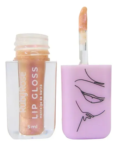 Brillo De Labios Ruby Rose Tono Flashlight 5 Ml Lila