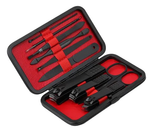 Set 10 Piezas Kit De Manicura Y Pedicura Con Estuche