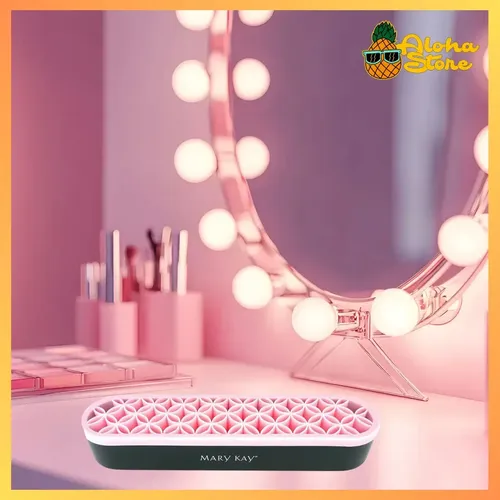 Organizador Porta Brochas Waffy Silicona Antideslizante Rosa 30 Compartimentos