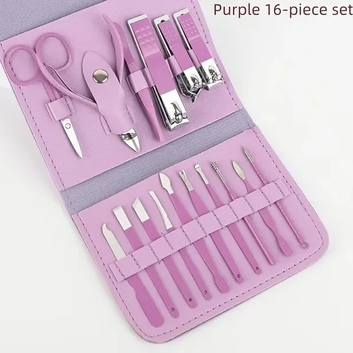 Set 16 Piezas Kit De Manicura Y Pedicura