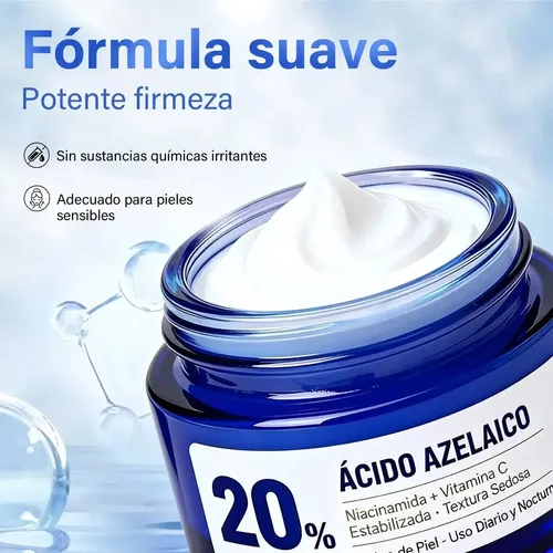 Cc///crema De Ácido Azelaico 20 /acné Y Tono Opaco//dd