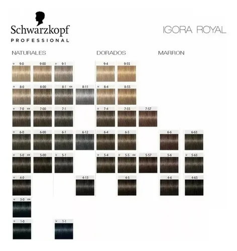 Tintura Igora Royal Schwarzkopf 60g Tono A Elección