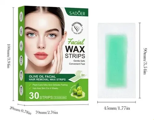 30 Tiras De Depilación Para Depilación Facial, De Piernas Y