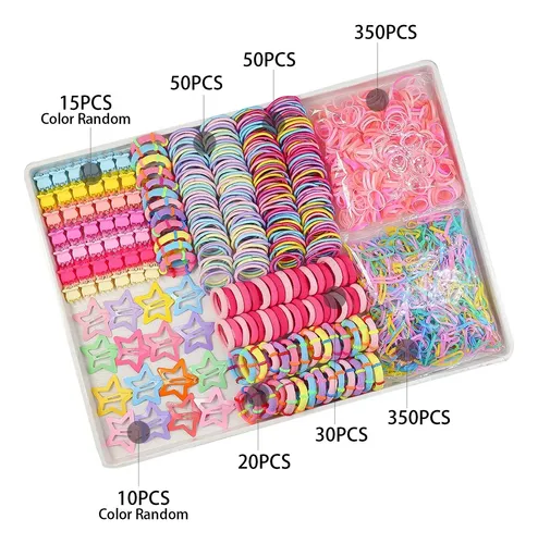 875 Mini Ligas For Cabello Elásticas Niña Accesorios Color