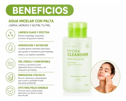 Agua Micelar Palta 300ml Limpieza Facial Con Aroma