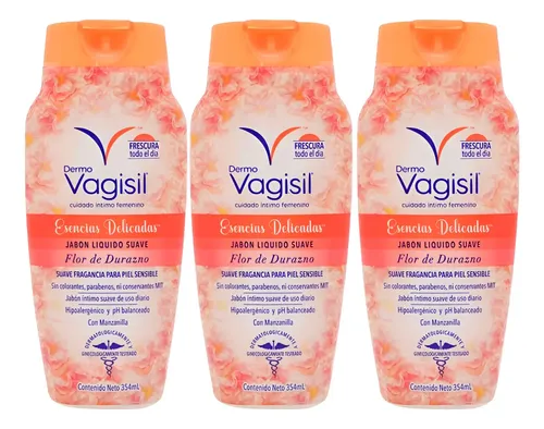 Jabón Liquido Íntimo Femen Vagisil Flor De Durazno 354ml X3