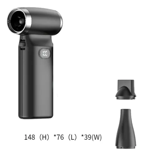 Mini Ventilador De Turbina, Soplador Seco Con Pantalla Negro