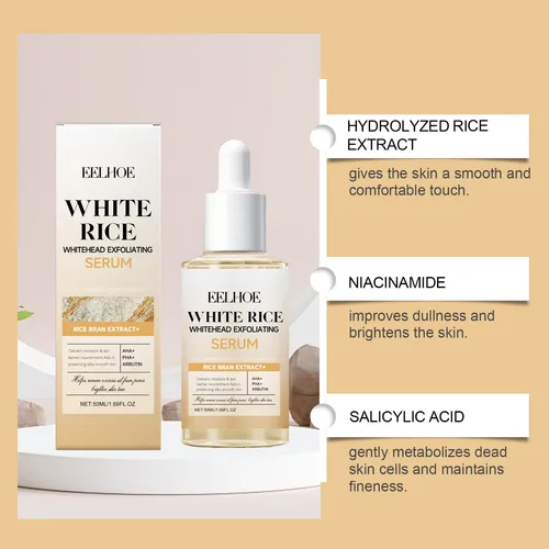 Set De Sérum Exfoliante De Arroz Blanco Y Negro Bha Niacinamide P