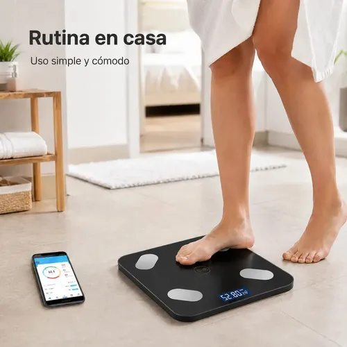 Balanza De Baño Bluetooth Inteligente Medición Corporal