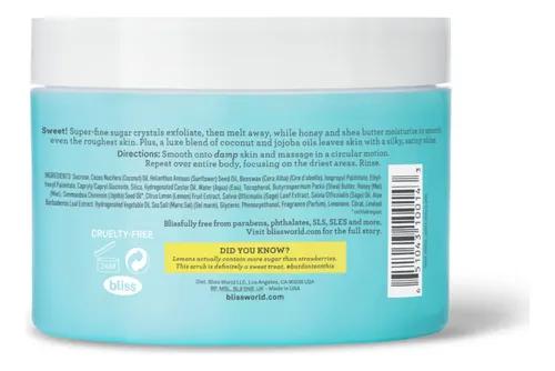 Exfoliante Corporal Bliss Satin-skin Con Limón Y Salvia, 250