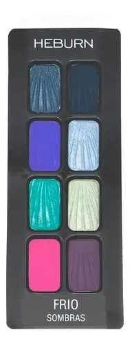Heburn Paleta Sombras Ojos 8 Tonos Brilloso Mate 940 Frios