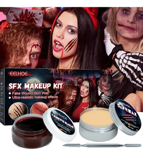 Kit Maquillaje Fx Cera Cicatrices Sangre Falsa