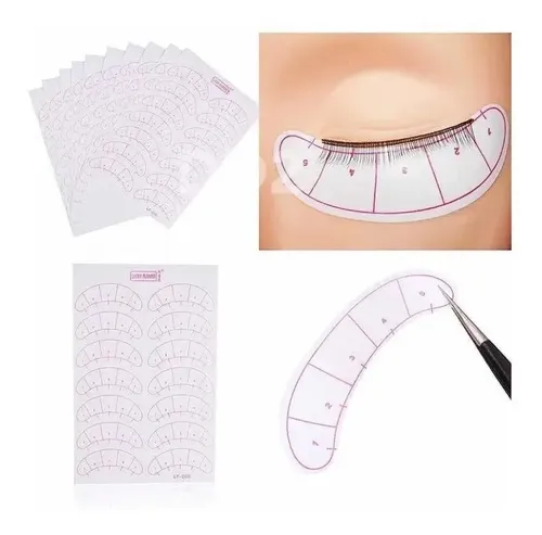 Pack X10 Planchas Parches Adhesivos Extensión De Pestañas