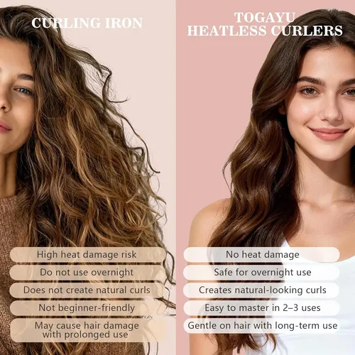 Rulos De Terciopelo Para Rulos Sin Calor Cabello Largo