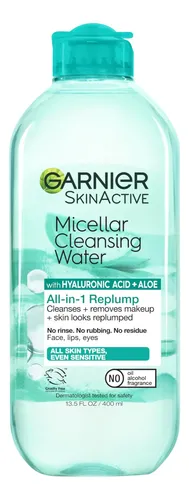 Garnier Agua Micelar Con Ácido Hialurónico, Limpiador Facial