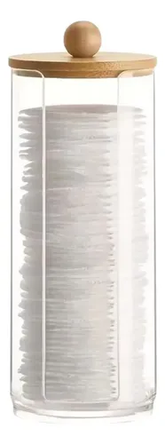 Organizador Discos Algodón Maquillaje Zeva Transparente