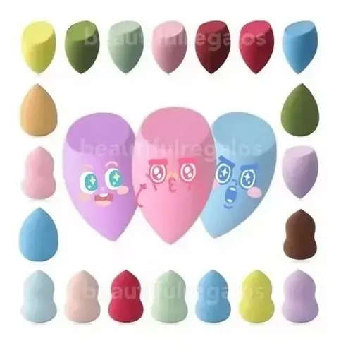 Set X3 Esponjas Para Maquillaje Profesional Tipo Blender