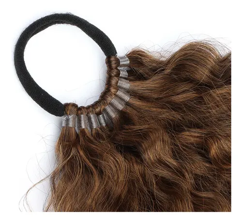 Peluca Larga Rizada Con Coleta Estilo Natural For Mujer D