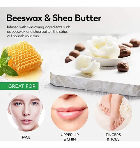Tiras De Cera Facial Shinemore Hipoalergénicas 40 Unidades