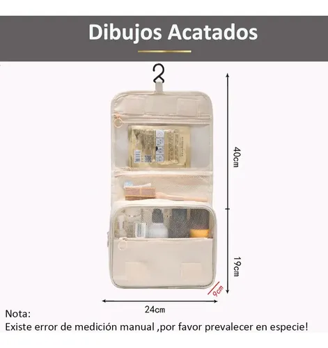 Neceser Organizador De Viaje Plegable Liso