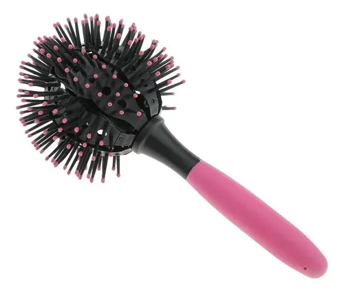 Hl Cepillo Redondo 360° Para Cabello Rizado, Desenreda Huol