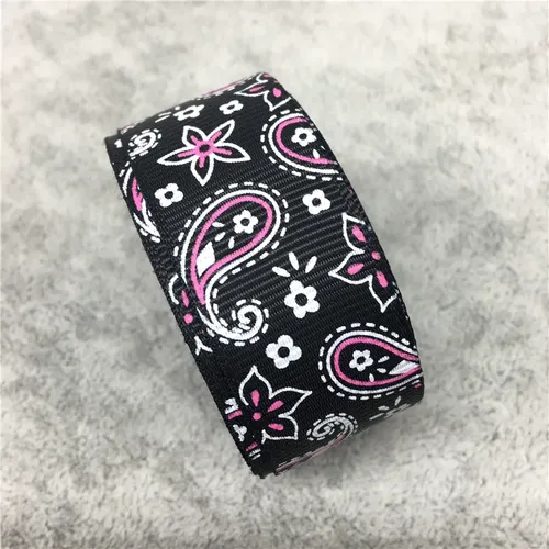 Lazo Para El Pelo Con Cinta De Grogrén Estampado De 5 Yardas