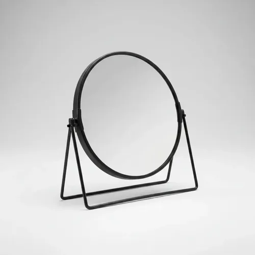 Espejo Doble Maquillaje 7 Pdas C/aumento 17cm Base De Hierro