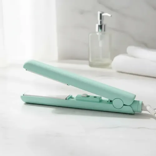 Planchita Pelo Mini Plancha De Viaje Color Verde Agua