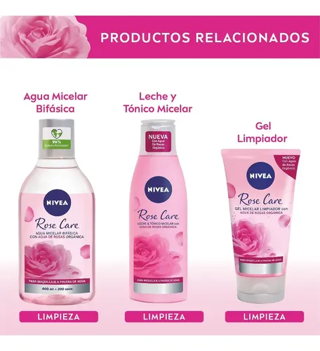 Crema facial hidratante en gel NIVEA Rose Care para todo tipo de piel x 50 ml