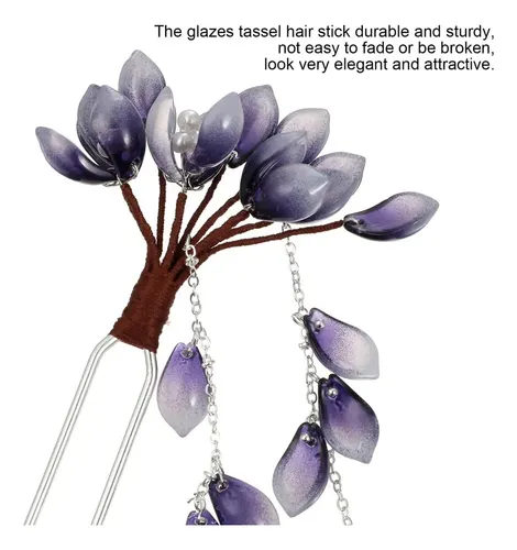 Palillos Chinos Para Cabello Con Borla De Cristal Xx