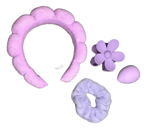 Vincha Skincare + Scrunchie + Gancho De Pelo + Esponja