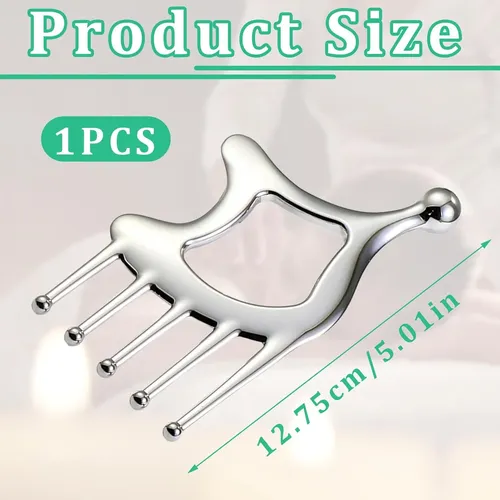 Gua Sha Metal 5 En 1 Masajeador Facial Y Corporal