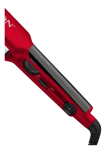 Plancha De Pelo Revlon 220° Placas 4.5 Cm. Recub Titanio Color Rojo