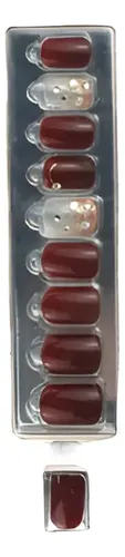 Press On Tips Autoadhesivos Cherimoya Manos Brillantes Pack 30 Uñas