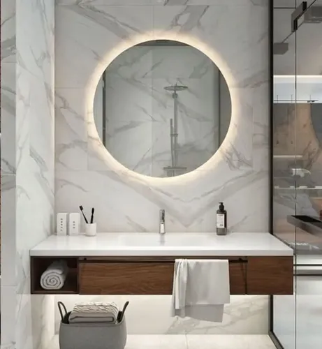 Espejo Redondo Con Luz Led De 70cm Para Baño