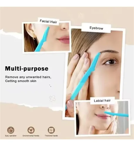 Kit De 6 Maquinillas De Afeitar Para Cejas Y Rostro, Cuchill