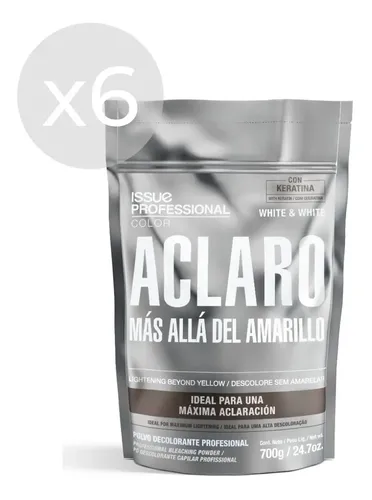 Kit X 6 Polvo Decolorante White And White Issue X 700 Gr