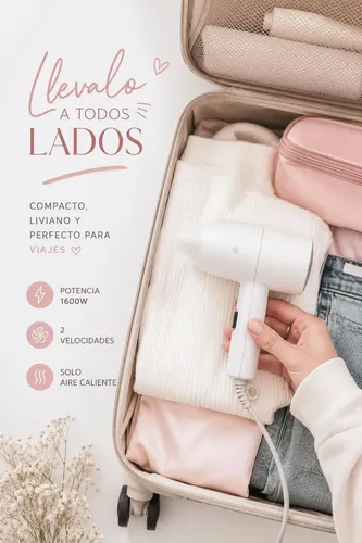 Mini Secador De Pelo Suono 1600w Compacto Para Viaje